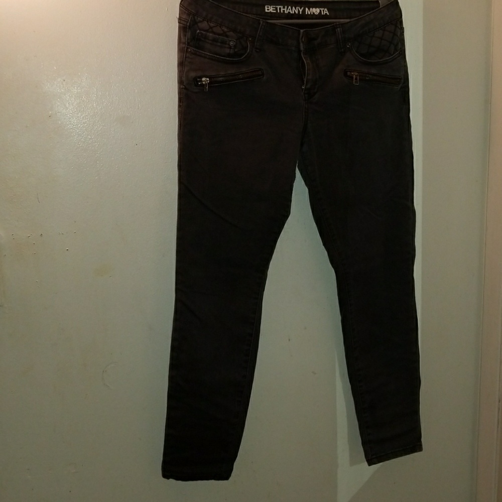 Bethany Mota Off Black/Grey Jeans